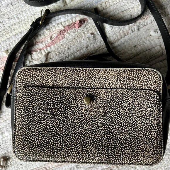 Madewell black leather crossbody purse cheetah 🐆 - Picture 8 of 15